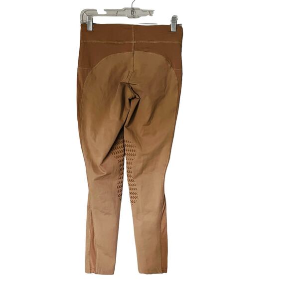 TuffRider Ventilated Schooling Tights Size S Small Tan - Picture 3 of 9